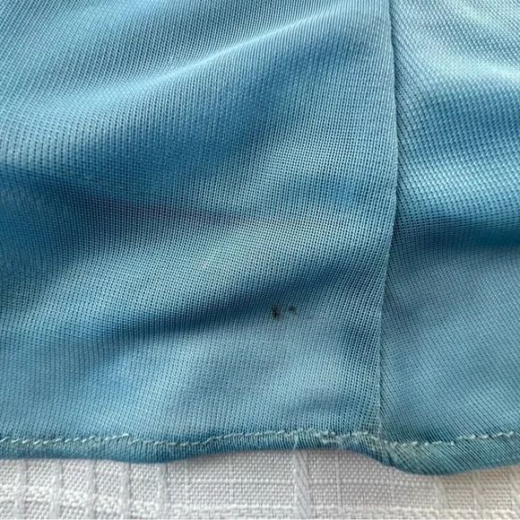 Azazie One-Shoulder Gathered Light Blue Evening Gown SZ 8 - Picture 13 of 15